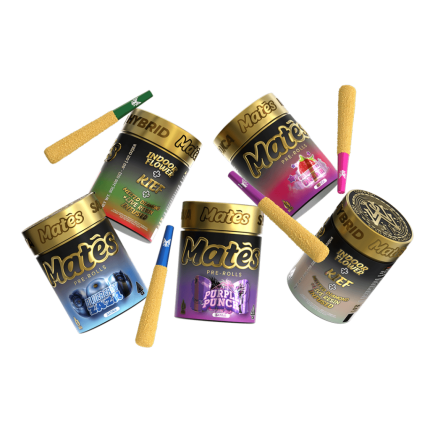 MATES- Melted Diamond & Live Resin Infused- 5pck Pre Roll- ORANGE CAKE